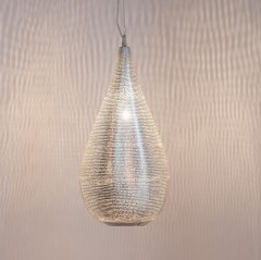 HANGING LAMP ELG FLSK BRASS SILVER PLATED 